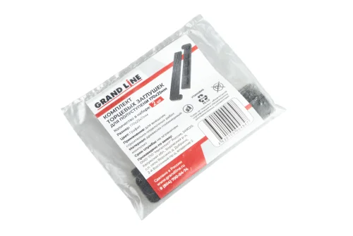 Комплект заглушек для ступени ДПК Grand Line 3D Винтаж 170х25мм (правая+левая) Графит