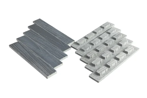 Комплект заглушек для доски ДПК Grand Line 3D Винтаж 150х25мм (упаковка 10шт) Серый