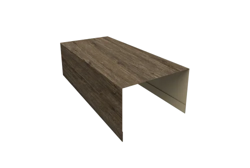 Крышка для забора из сайдинга (Блок-хаус new) 0,45 Print Elite Nordic Wood TwinColor (3м) - Столица крыш