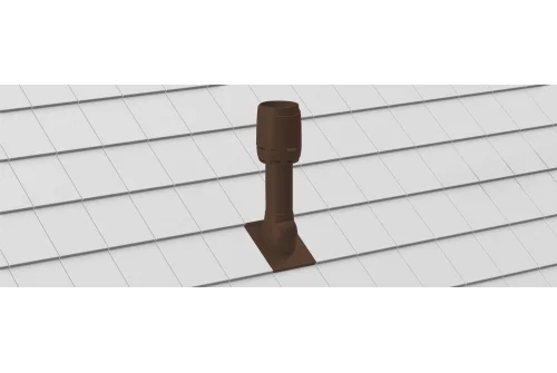 Дефлектор вытяжной вентиляции для плоской черепицы d125 Тегалит коричневый