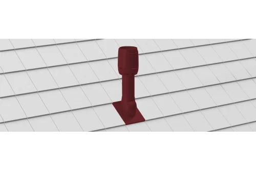 Дефлектор вытяжной вентиляции для плоской черепицы d125 Тегалит вишня