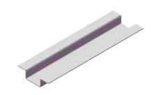 Фасадный профиль вертикальный основной П-образный GrandLine